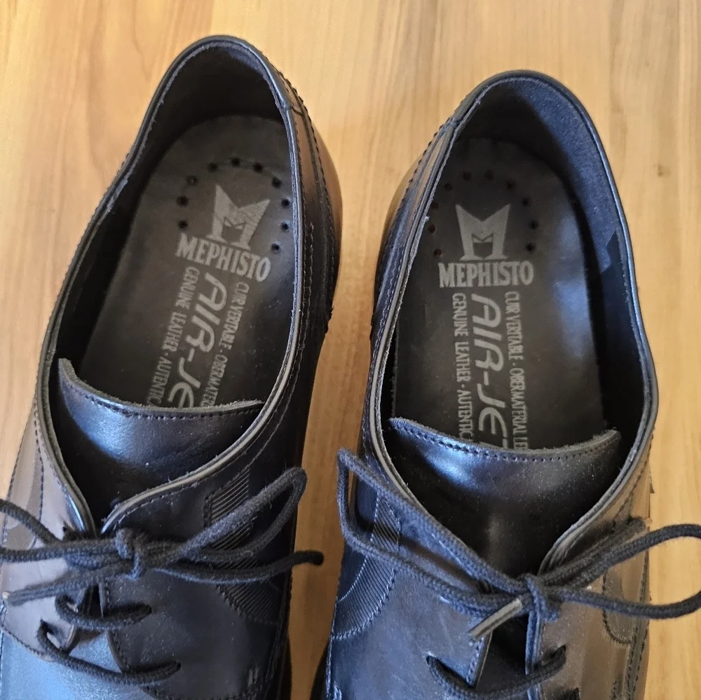 Memphisto Saverio Carnaby Soft-Air Technology Men's Black Dress Shoes Size 12.5